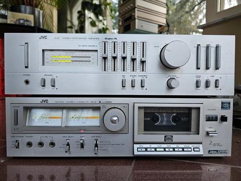 Fraaie JVC vintage versterker en cassettedeck - Kwaliteit!, Audio, Tv en Foto, Stereo-sets, Gebruikt, Cassettedeck, JVC, Losse componenten
