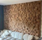 Prachtige acacia houten wandpanelen 35x, Huis en Inrichting, Ophalen, 25 tot 50 m², Bruin, Acacia hout