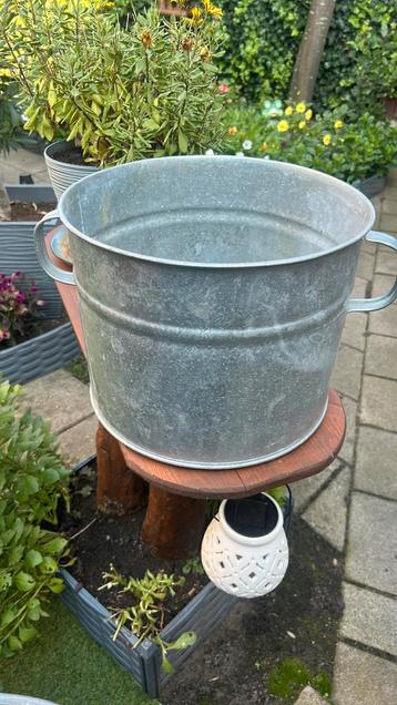 Galvaniseerde emmer (zink) – Ø 34 cm  H 26 cm – waterdicht beschikbaar voor biedingen