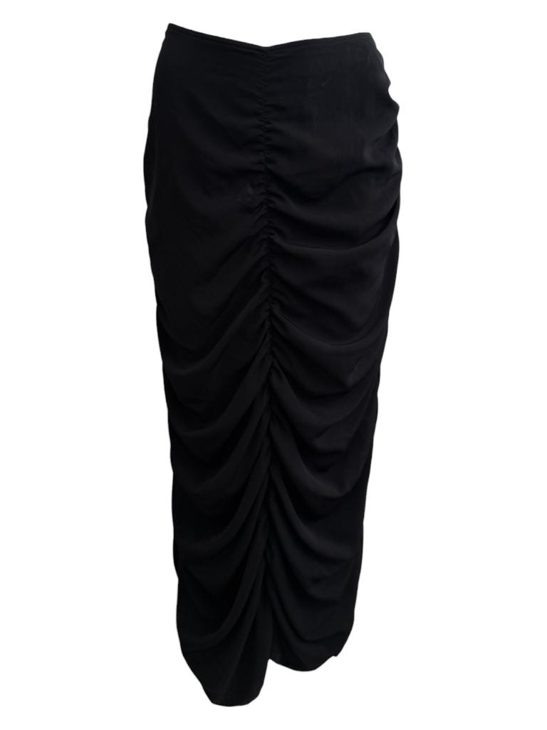 Moq rok L, Kleding | Dames, Rokken, Zo goed als nieuw, Maat 38/40 (M), Zwart, Onder de knie, Ophalen of Verzenden