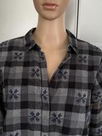 J619 Drykorn maat M=38/40 blouse katoen flanel zwart/beige, Kleding | Dames, Maat 38/40 (M), Drykorn, Zwart, Ophalen of Verzenden