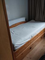 Grenen bed met onderschuifbed 90 bij 200 matrasmaat, 90 cm, Gebruikt, Eenpersoons, Hout