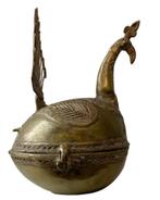 Antieke bronzen pauw-container – India – ca. 1750–1830, Ophalen of Verzenden, Gebruikt