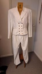 Vintage Damespak Wit Maat 36, Kostuum of Pak, Wit, Ophalen of Verzenden, Maat 36 (S)