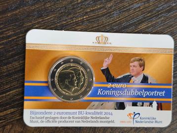 Troonwisseling Dubbelprotret 2 euro - Coincard beschikbaar voor biedingen