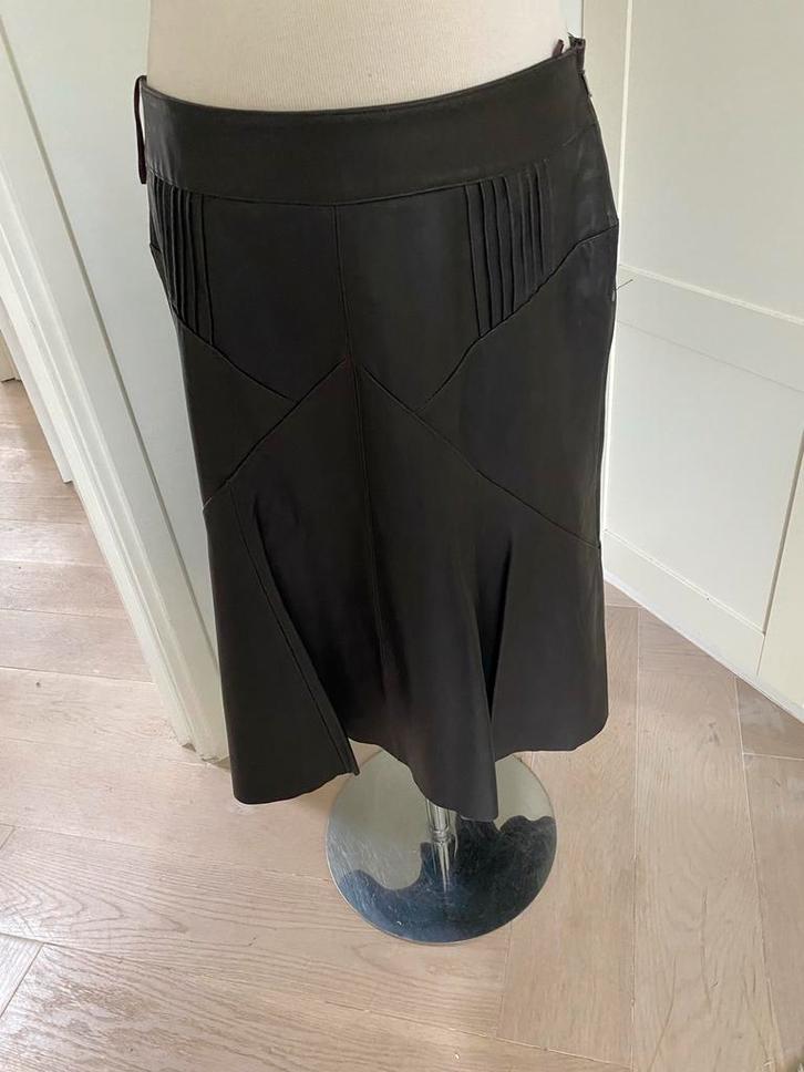 Stills leren rok - Maat 42/44 (L), Kleding | Dames, Rokken, Gedragen, Maat 42/44 (L), Bruin, Onder de knie, Ophalen of Verzenden