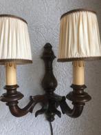 Wandschemerlamp hout klassiek jaren '70, Ophalen, Gebruikt, Hout