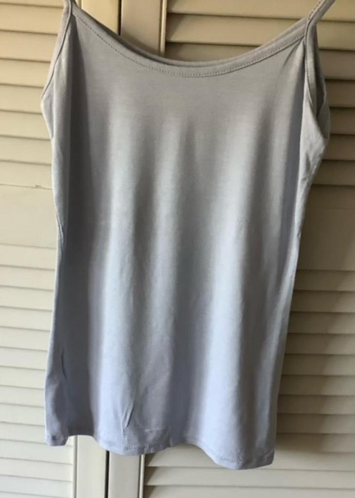 (J) Grijze Top Maat M, Kleding | Dames, Tops, Zo goed als nieuw, Maat 38/40 (M), Grijs, Zonder mouw, Ophalen