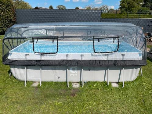 Zwembad 4x2m met Koepel, Tuin en Terras, Zwembaden, Gebruikt, Opzetzwembad, 80 tot 120 cm, 400 cm of meer, 200 tot 300 cm, Rechthoekig
