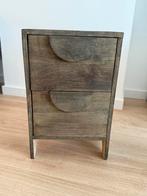Mango Houten nachtkastje met 2 lades 31cmx 25cmx 50cm, Huis en Inrichting, Kasten | Ladekasten, Ophalen, Minder dan 50 cm, Gebruikt