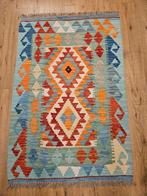 Handgeweven oosterse wollen kelim 120x78, Info@SlatsAntiek.nl, Crème, 100 tot 150 cm, Vof Slats Antiek