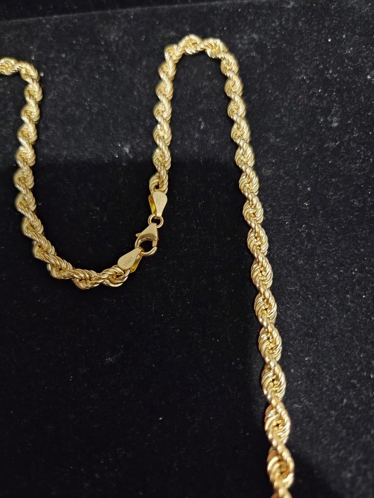 14 k gouden rope ketting 18,8 gram 71 cm, Ophalen of Verzenden, Nieuw, Goud, Goud