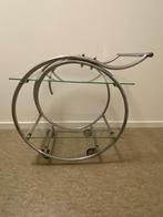 "Art Deco Mooie buizenframe theewagen / Trolley met glazen p, Ophalen