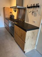 Keuken - Eiken look, Huis en Inrichting, Keuken | Complete keukens, Ophalen, Gebruikt, Bruin, Enkelwandige keuken