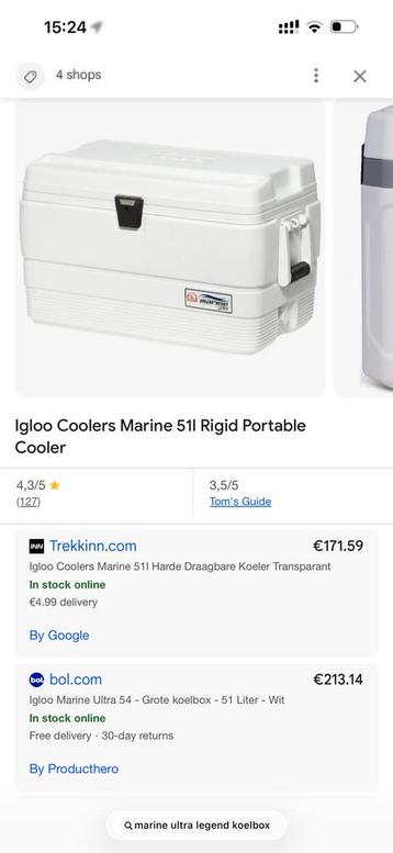 NIEUWE Igloo Marine Ultra Legend koelbox (NIEUWPRIJS €200+) beschikbaar voor biedingen