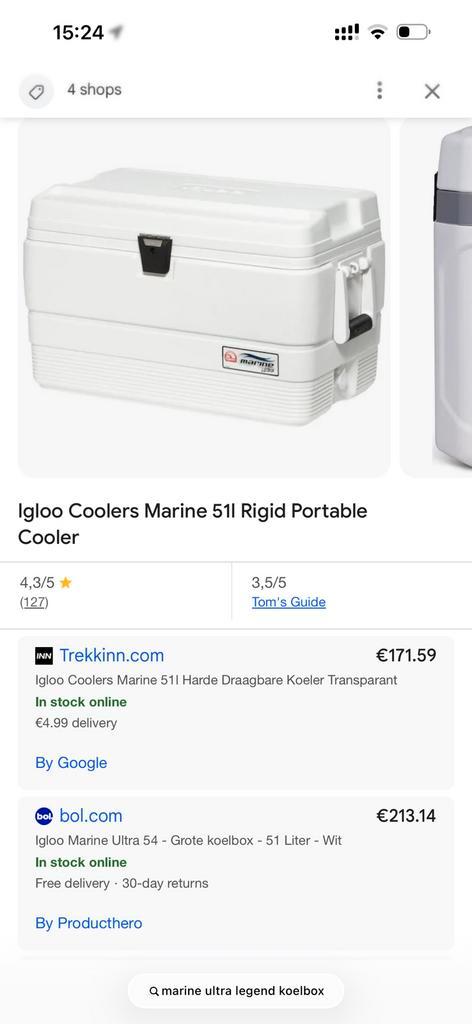 NIEUWE Igloo Marine Ultra Legend koelbox (NIEUWPRIJS €200+), Caravans en Kamperen, Koelboxen, Zo goed als nieuw, Koelelement, Ophalen