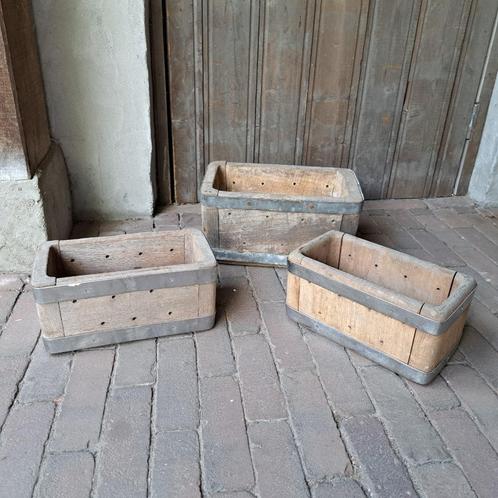 Oude brocante rechthoekige kaasmal kaas mal + deksel Etage3, Huis en Inrichting, Woonaccessoires | Overige, Gebruikt, Ophalen of Verzenden