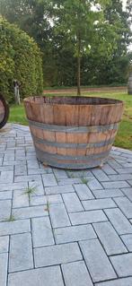 De Keuze is REUZE eikenhouten regentonnen bloembakken, Tuin en Terras, Bloembakken en Plantenbakken, Ophalen, Rond, Nieuw, 60 tot 100 cm