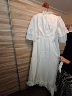 Witte vintage trouwjurk met bloemen, Trouwjurk, Wit, Ophalen of Verzenden, Zo goed als nieuw