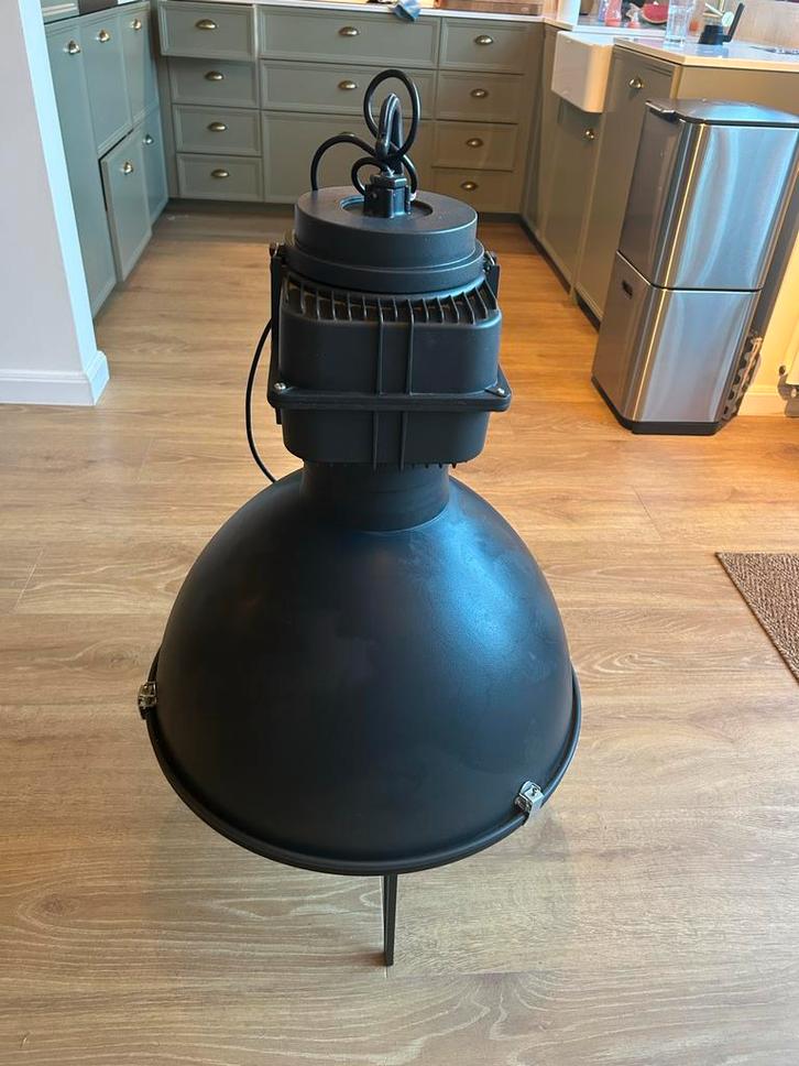 Industriële Hanglamp Loods 5 - Groot Formaat, Huis en Inrichting, Lampen | Hanglampen, Gebruikt, 50 tot 75 cm, Metaal, Ophalen