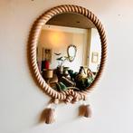 Mid Century XL Rope Mirror touw spiegel vintage, Ophalen, ?, Zo goed als nieuw, Minder dan 100 cm