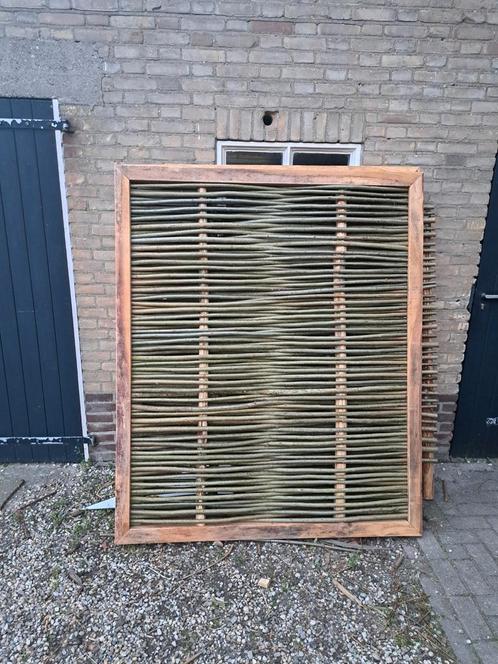 wilgenscherm in Eiken of geimpregneerde frames MAATWERK, Tuin en Terras, Schuttingen, Nieuw, Hout, 1 tot 2 meter, Minder dan 3 meter