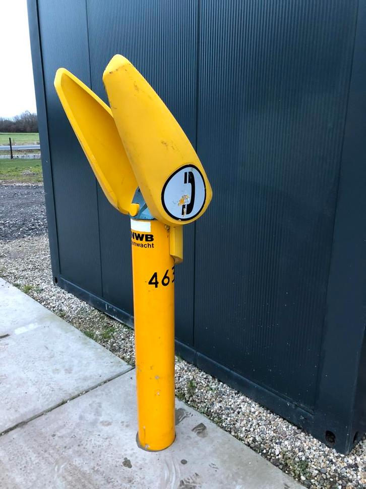 ANWB praatpaal, telefoonpaal met certificaat!, Antiek en Kunst, Curiosa en Brocante, Ophalen