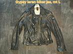 Leren Biker jas,  Gypsy, mt L, navy blue, Blauw, Maat 42/44 (L), Gypsy, Ophalen of Verzenden