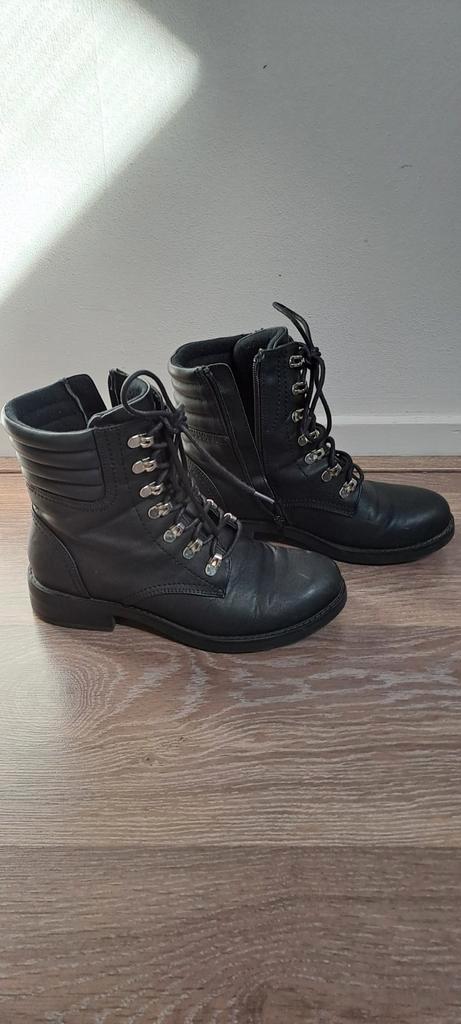 Dames laarzen/veterboots, Kleding | Dames, Schoenen, Zo goed als nieuw, Hoge laarzen, Zwart, Ophalen