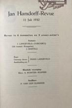 Tekstboekje Jan Hamdorff-Revue, opgevoerd 30 juli 1930, Ophalen of Verzenden, 20e eeuw of later, Gelezen