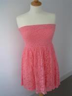 Zalm roze strapless kanten jurk maat 36., Nieuw, Cubus, Ophalen of Verzenden, Roze