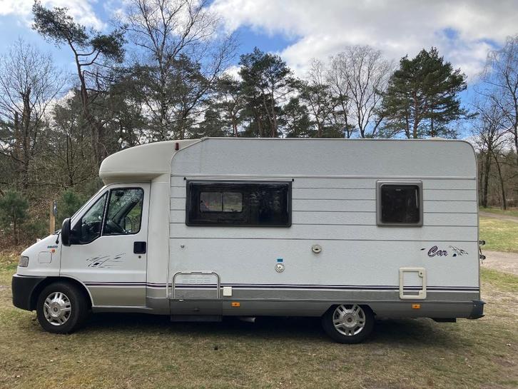 Sfeervolle Fiat Ducato camper (Hymer opbouw), Caravans en Kamperen, Campers, Particulier, tot en met 4, Half-integraal, Fiat, Diesel