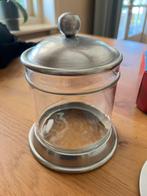 Glazen pot met metalen deksel, Ophalen of Verzenden