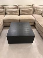 Mooie bloktafel met la, kleine schade, Huis en Inrichting, Tafels | Salontafels, Gebruikt, 50 tot 100 cm, Vierkant, Minder dan 50 cm