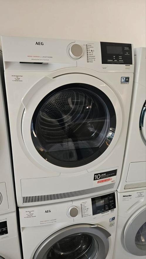 AEG T8DB84GW  Warmtepomp Droger A++ /8KG, Witgoed en Apparatuur, Wasdrogers, Zo goed als nieuw, Condens, Voorlader, 8 tot 10 kg