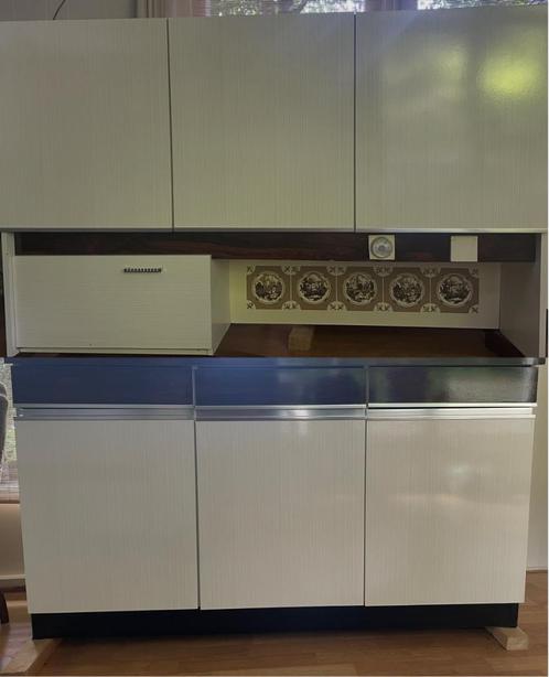 Midcentury/Vintage formica buffetkast, Huis en Inrichting, Kasten | Buffetkasten, Gebruikt, 150 tot 200 cm, 150 tot 200 cm, 25 tot 50 cm