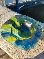 Glazen Schaal - Blauw & Groen Murano, Huis en Inrichting, Woonaccessoires | Schalen en Manden, Schaal, Ophalen of Verzenden, Overige vormen