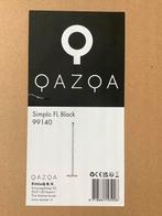Nieuwe Qazqa Simplo FL Black Staande Lamp met zwarte kap, Ophalen of Verzenden, Nieuw, Metaal, 150 tot 200 cm