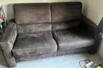 Mooie bruine stoffen bank - Driepersoons, Huis en Inrichting, Banken | Bankstellen, Ophalen, Gebruikt, Driepersoons, 75 tot 100 cm