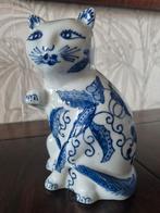 Chinees Handbeschilderde Porseleinen Kat - Anno 1960 -, Antiek en Kunst, Ophalen of Verzenden