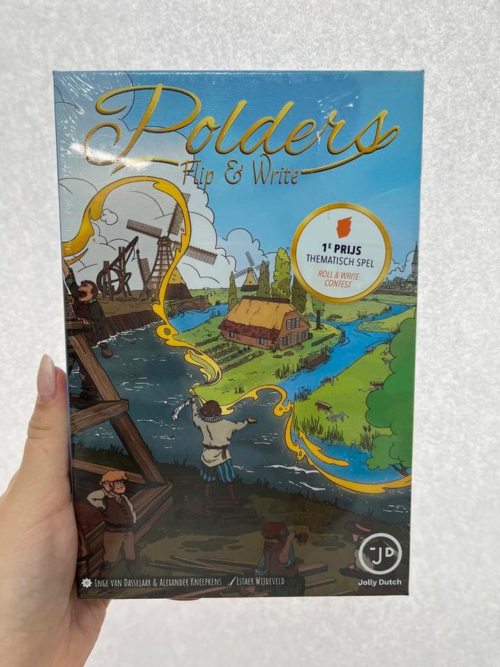 Polders Flip & Write Bordspel, Hobby en Vrije tijd, Gezelschapsspellen | Bordspellen, Nieuw, Een of twee spelers, Reisspel, Ophalen of Verzenden