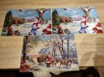 Kerst placemats (3x), Diversen, Kerst, Ophalen of Verzenden, Zo goed als nieuw