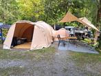 Grote familie Karsten tent met koppeltent en luifels, Ophalen, Gebruikt