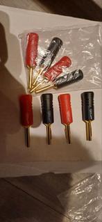 Qed 4 mm bananen stekkers., Audio, Tv en Foto, Audiokabels en Televisiekabels, Ophalen, Nieuw, Minder dan 2 meter