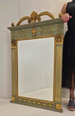 Vintage grote schouwspiegel Verno Collections goud mint XL, Antiek en Kunst, Antiek | Spiegels, Ophalen, Rechthoekig, 50 tot 100 cm