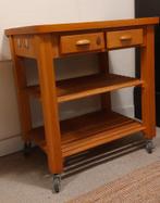 Zwaar uitgevoerd slagers blok trolley, 50 tot 100 cm, 75 cm of meer, Vierkant, Ophalen of Verzenden
