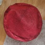 Rode leren hoes voor poef/meditatiekussen, Ophalen of Verzenden, Gebruikt