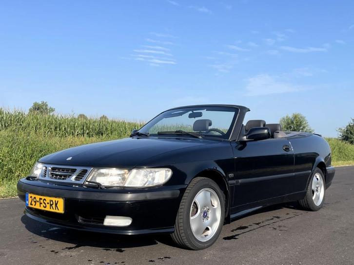 Saab 9-3 2.0 T Cabrio 2000 Zwart, Auto's, Saab, Bedrijf, Saab 9-3, ABS, Airconditioning, Alarm, Boordcomputer, Centrale vergrendeling