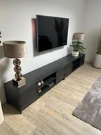 Tv meubel zwart staal, Ophalen, Gebruikt, 200 cm of meer, Minder dan 100 cm