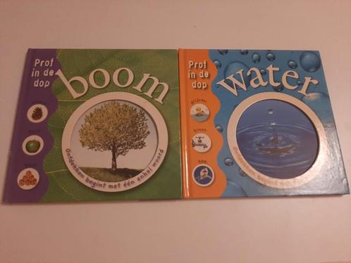 Prof in de dop: Boom & Water - Educatieve kinderboeken, Boeken, Kinderboeken | Baby's en Peuters, Gelezen, 1 tot 2 jaar, Uitklap-, Voel- of Ontdekboek